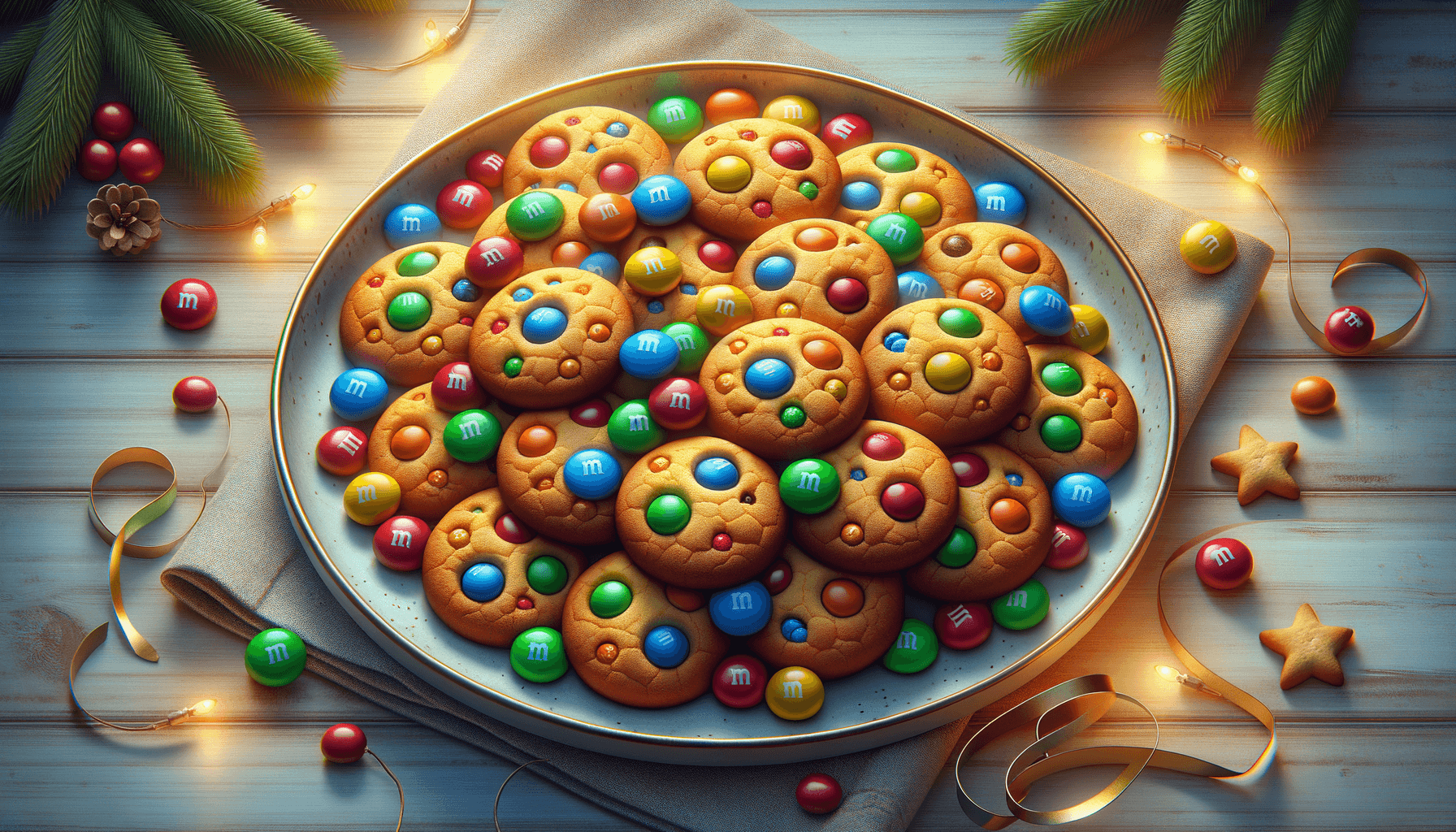 Classic M&M Christmas Cookies for Twists