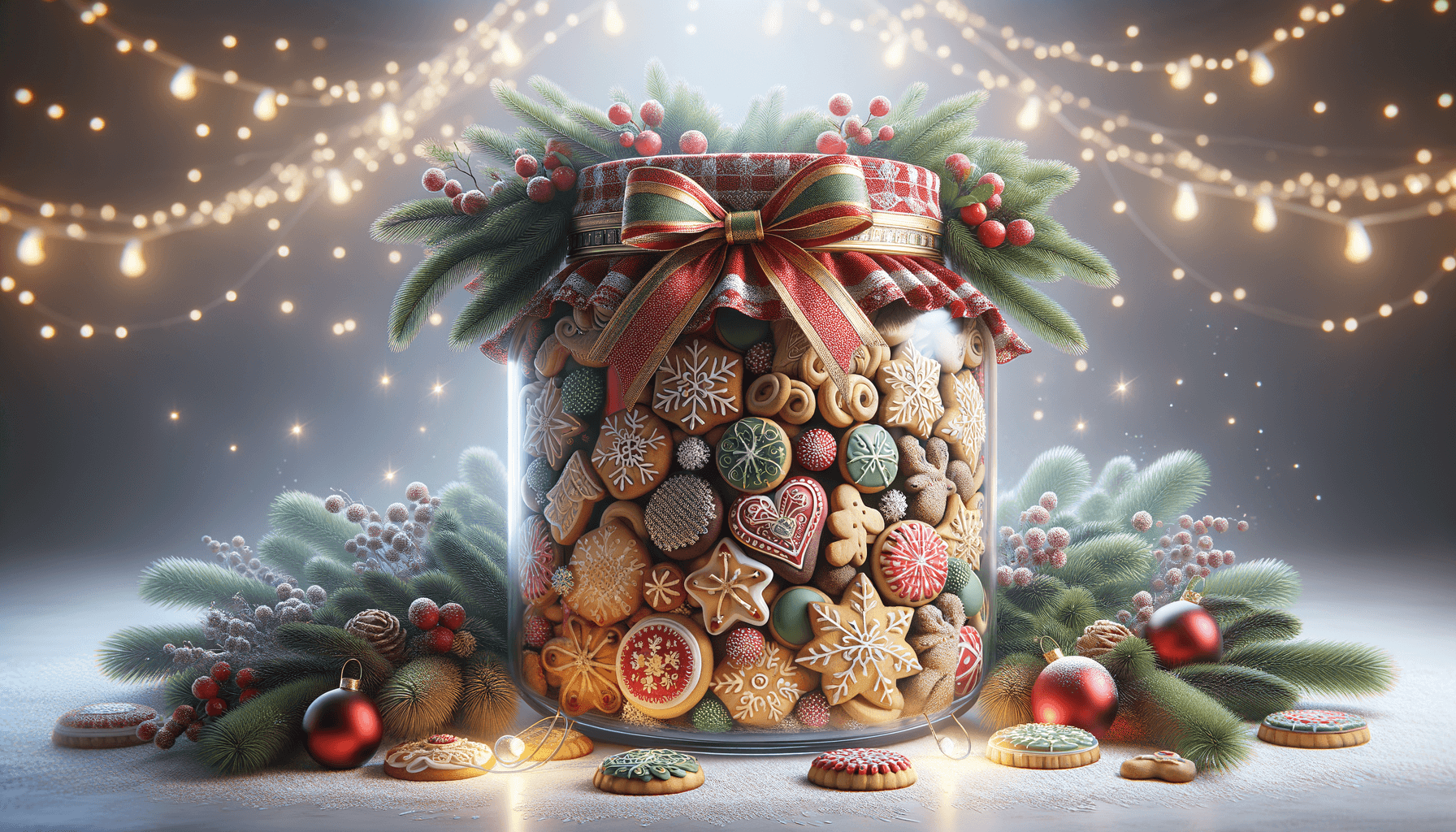 Christmas Cookies in a Jar for Gifts