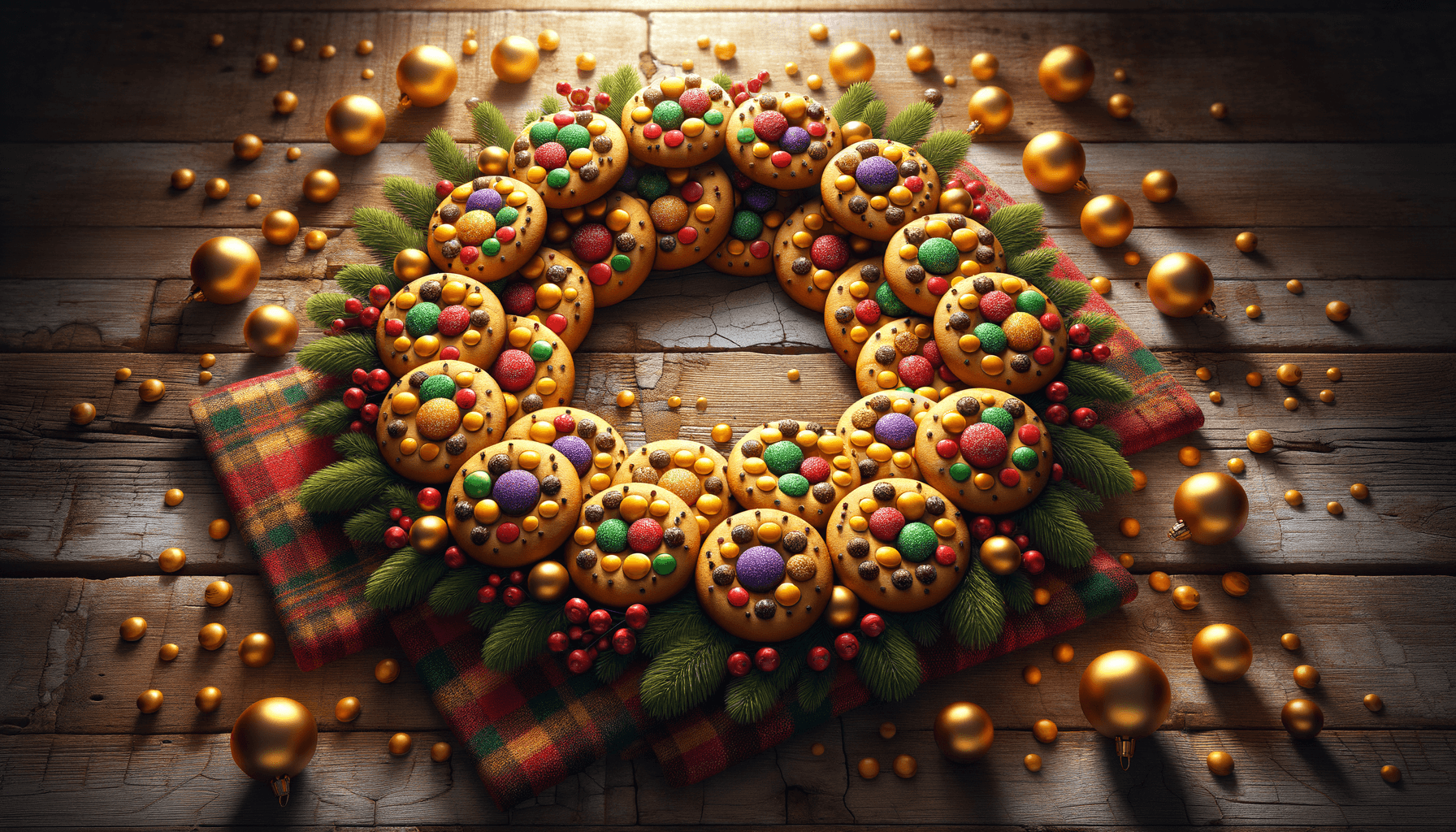 Christmas Cookies with M&Ms for Fun