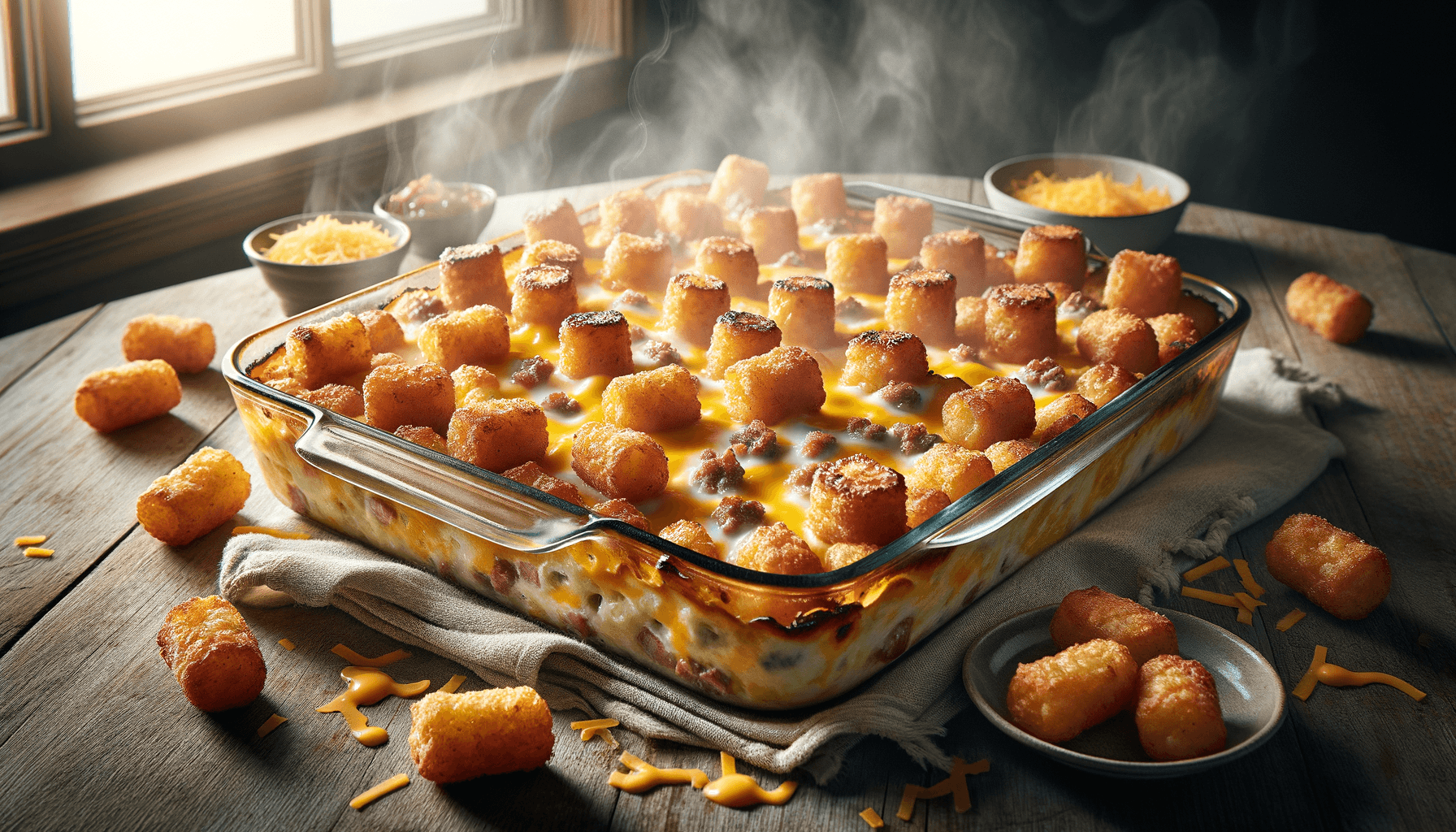 Tater Tot Breakfast Casserole for Comfort