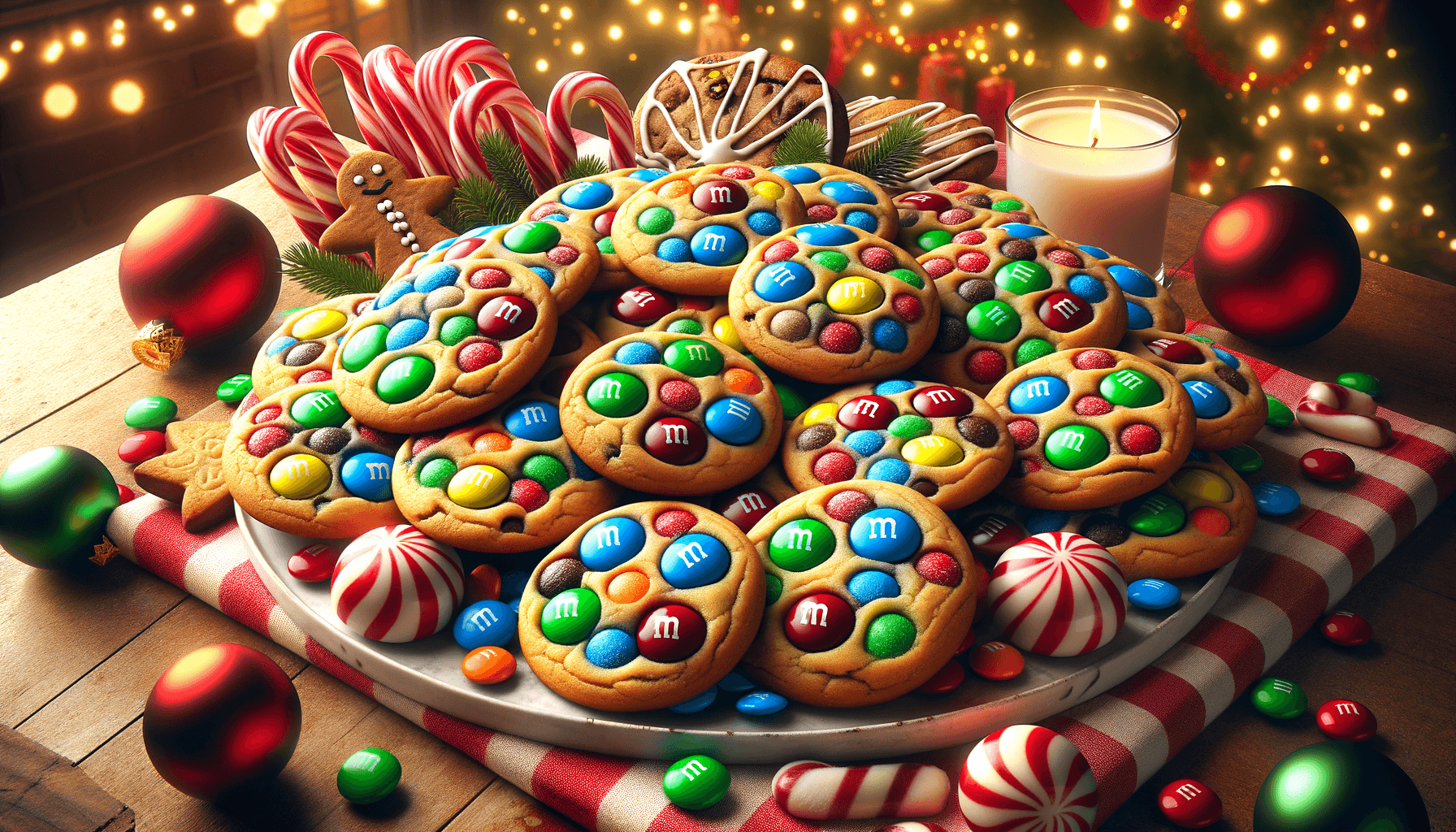 M&M Christmas Cookies for Sweet Holiday Snacks