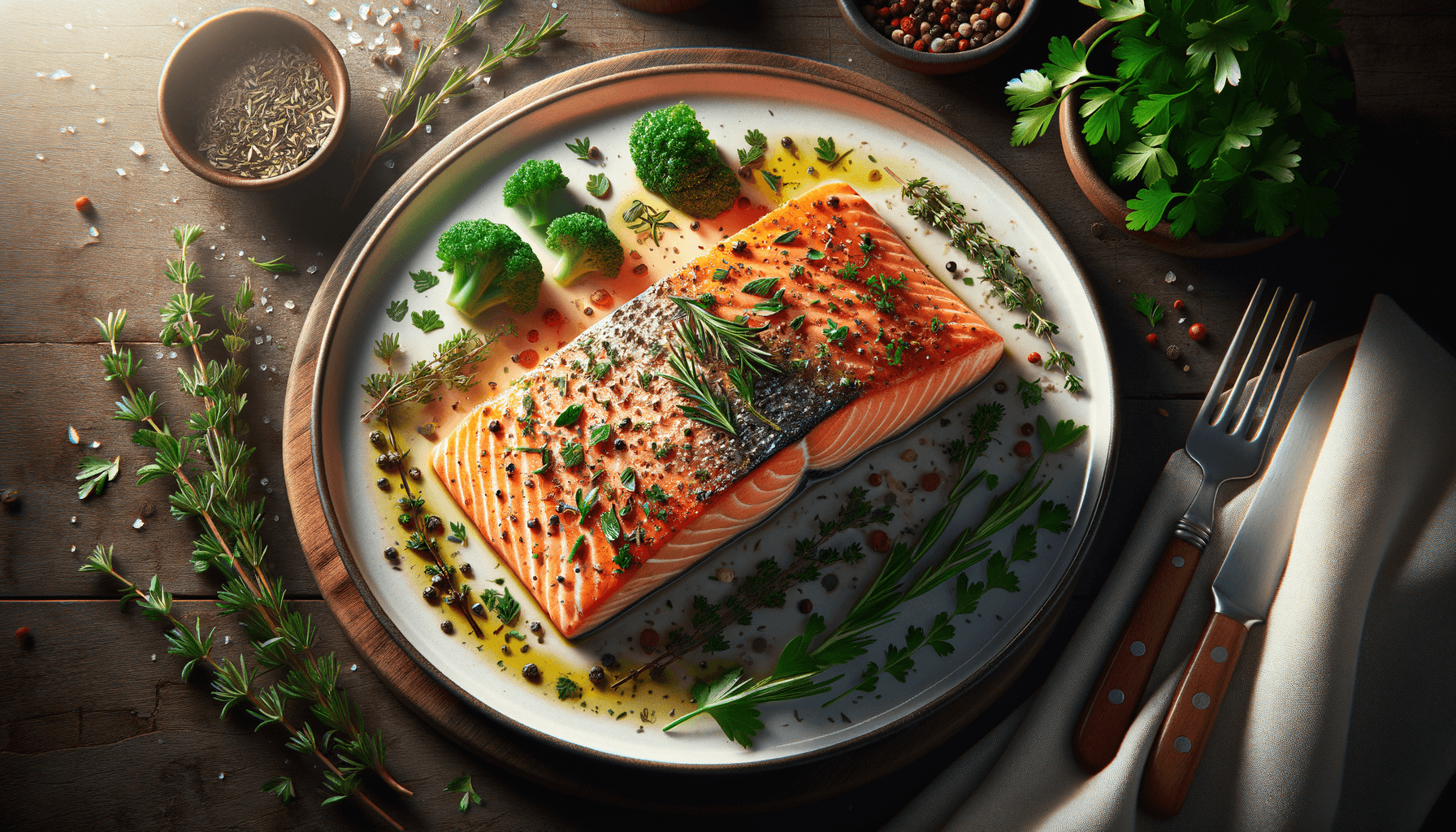 Oven-Baked Salmon with Fresh Herbs Recipes