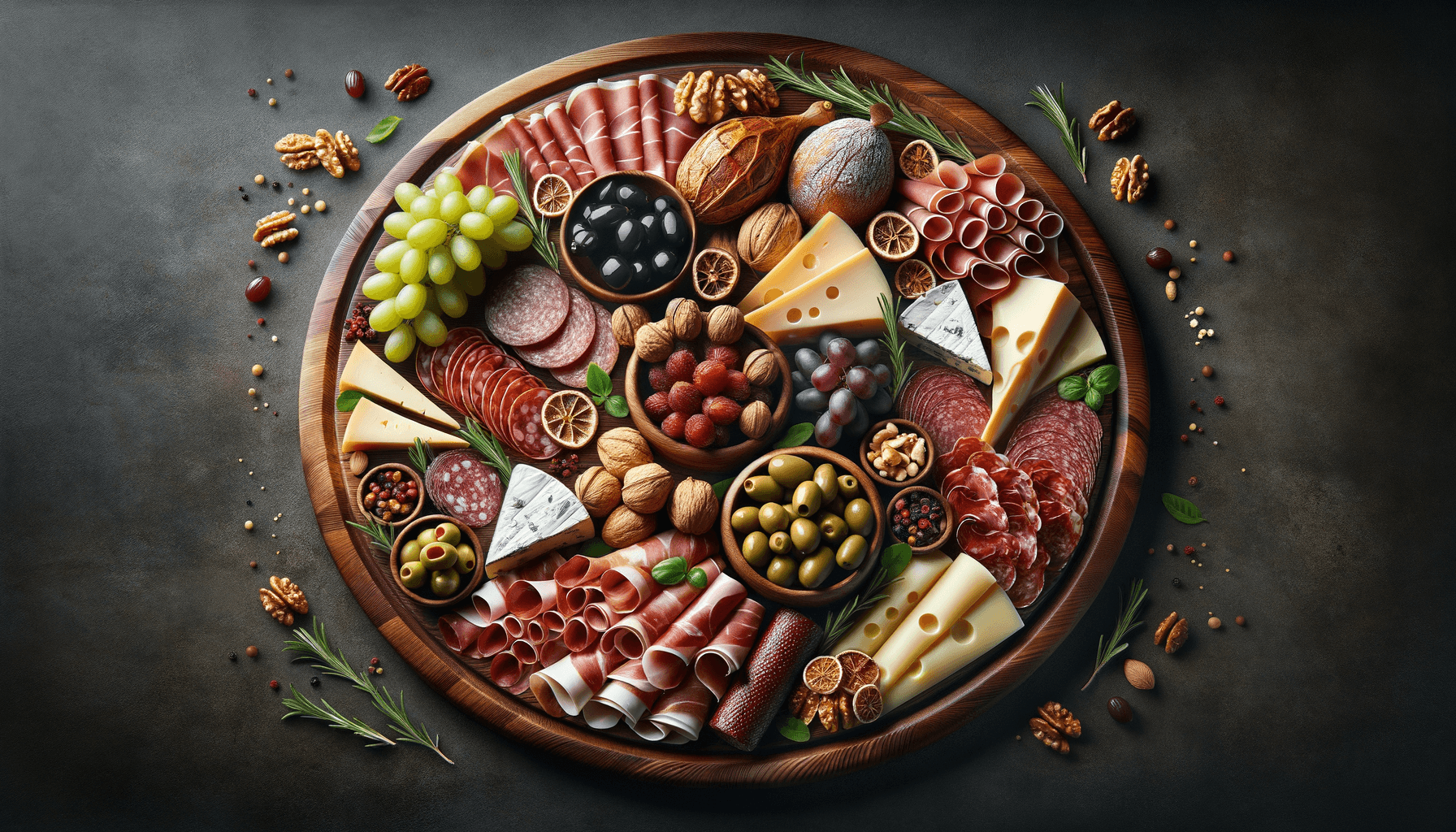 Elegant Charcuterie Wood Platter for Display