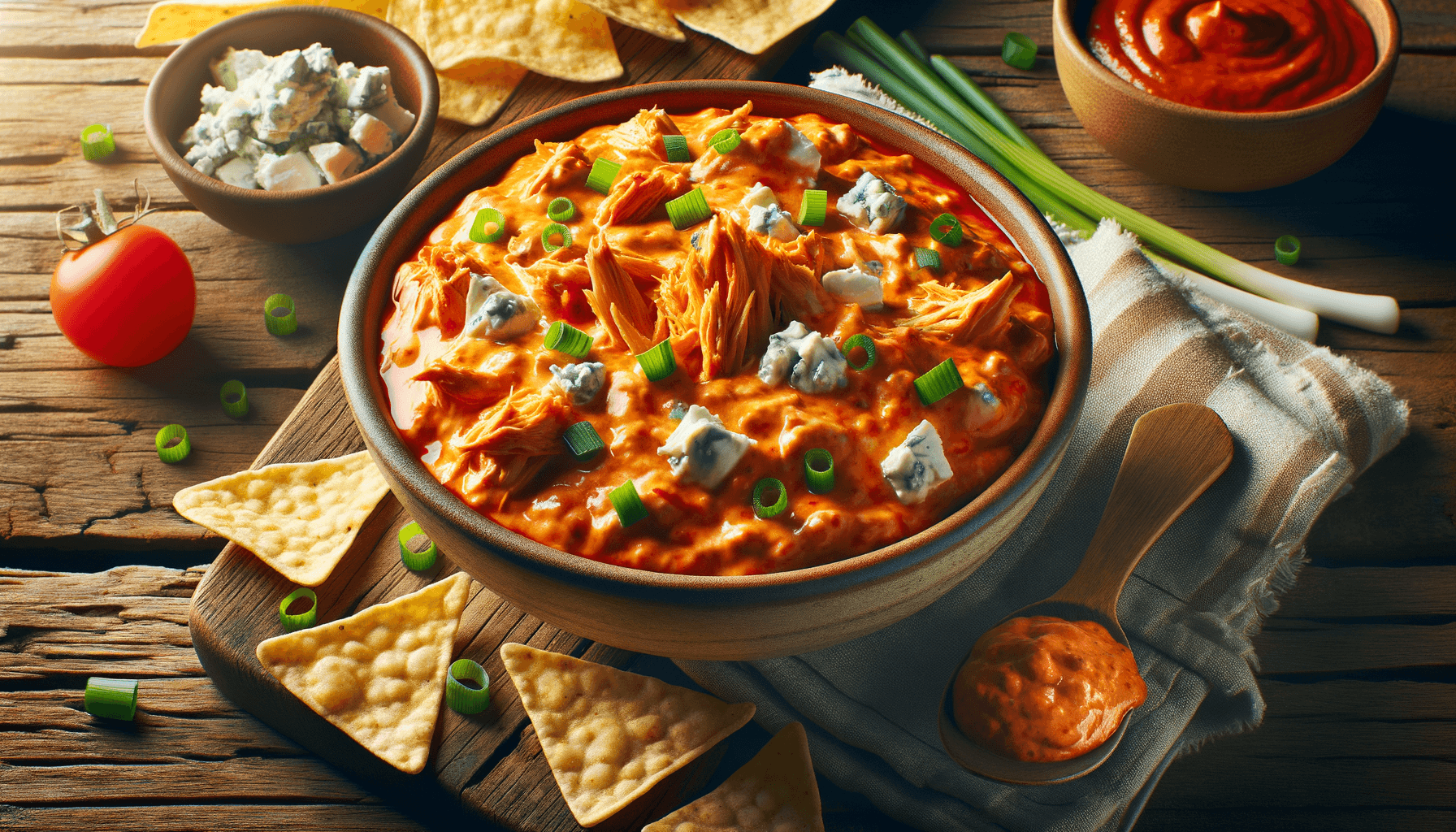 Spicy Buffalo Chicken Dip with Hot Sauce