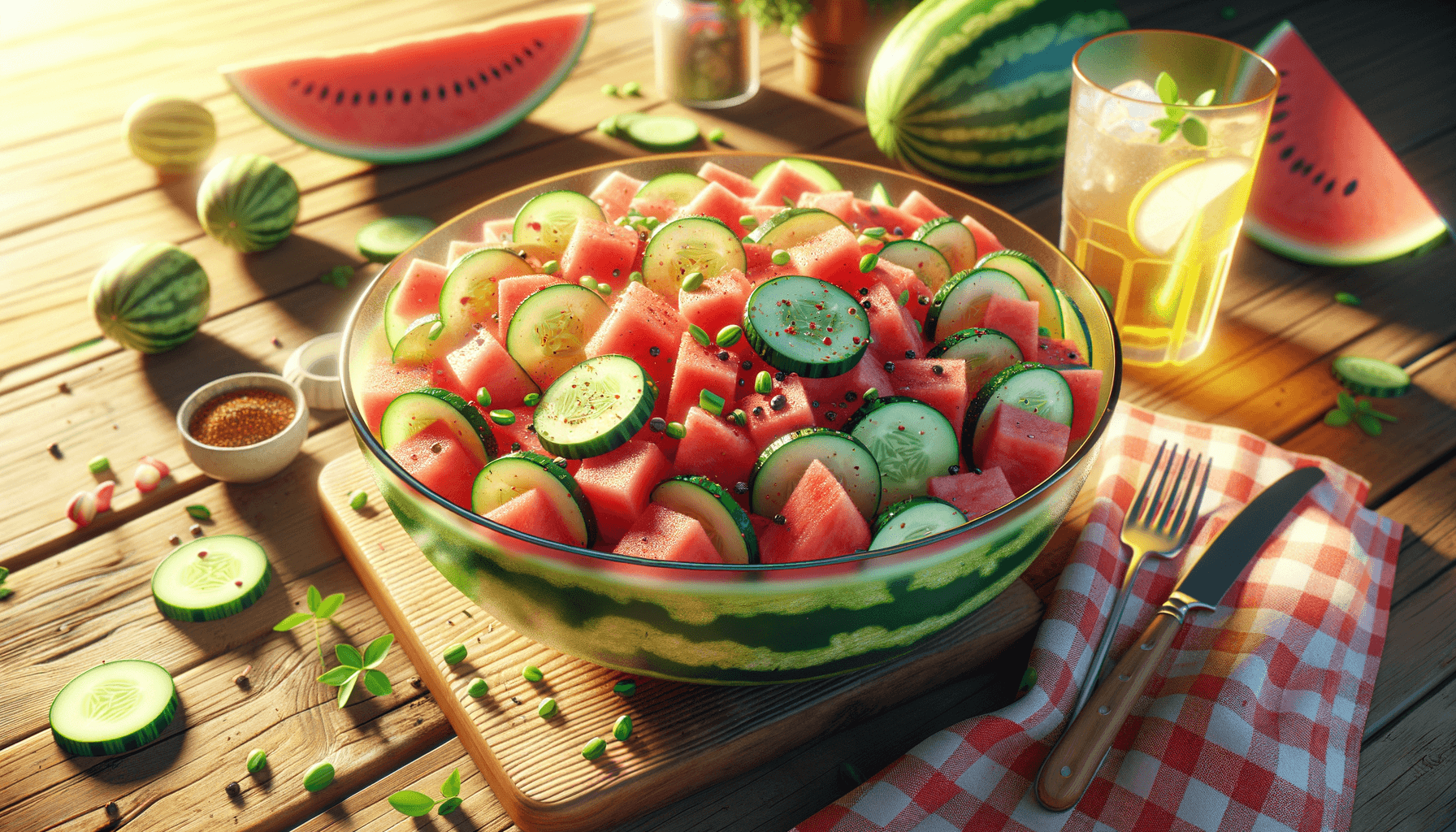 Watermelon Cucumber Salad for Summer Refreshment