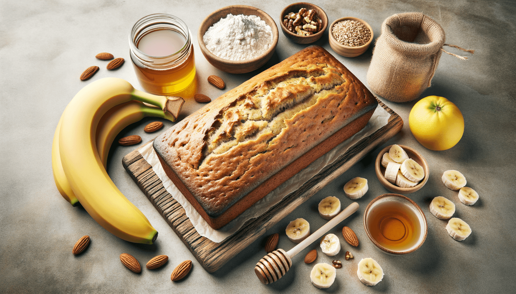 Healthy Banana Bread with Whole Ingredients